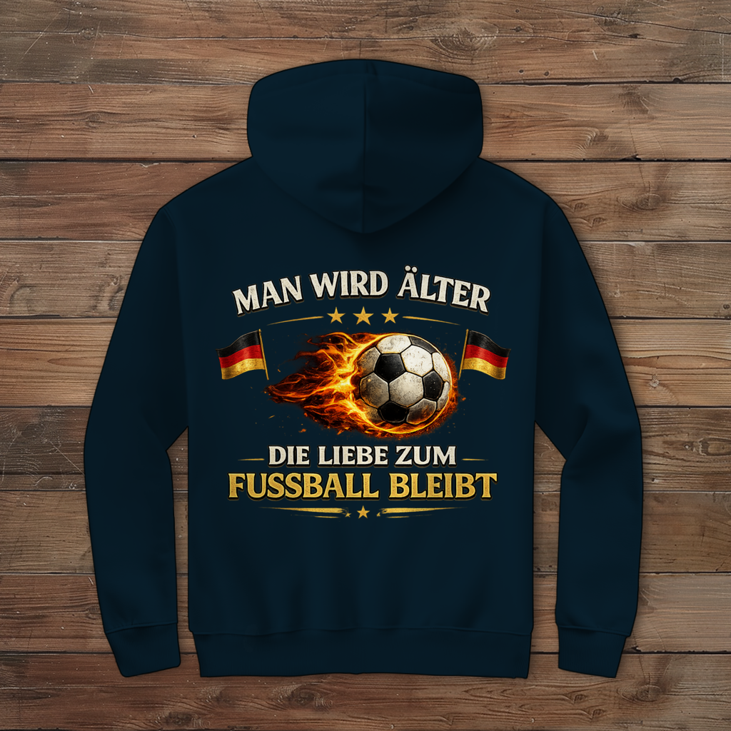 Herren Zipper Hoodie Man wird älter