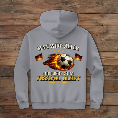 Herren Zipper Hoodie Man wird älter