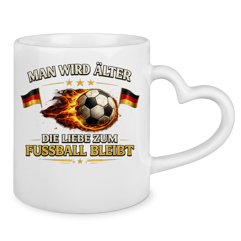 Tasse mit Herzhenkel Man wird älter