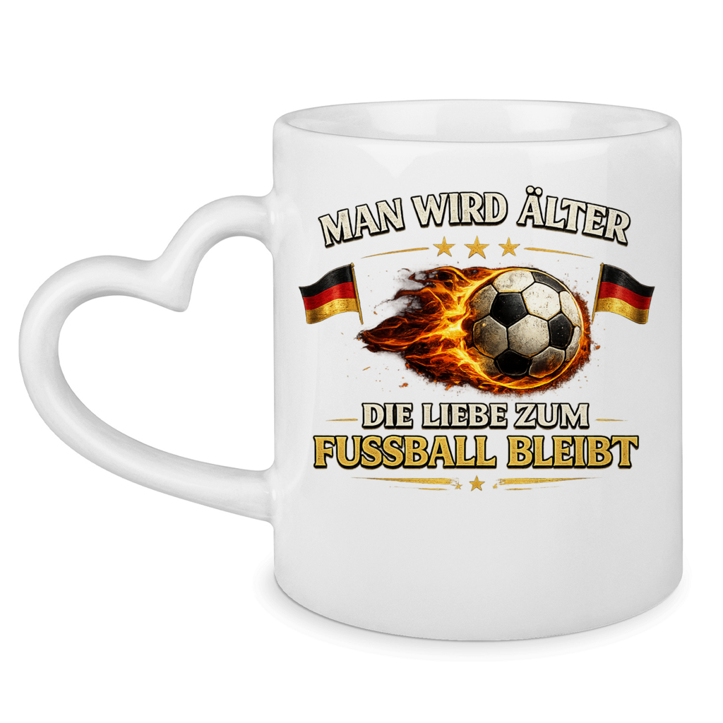 Tasse mit Herzhenkel Man wird älter