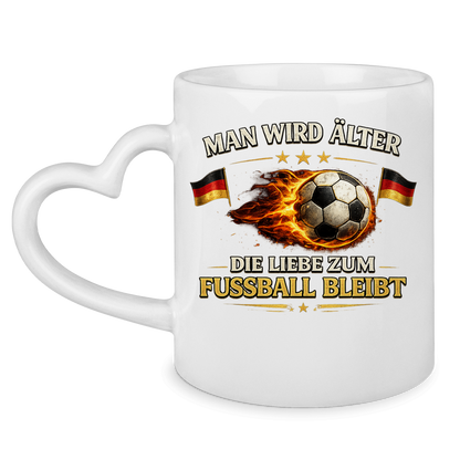 Tasse mit Herzhenkel Man wird älter