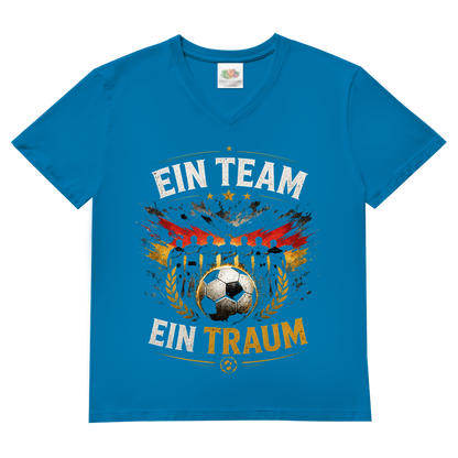 Herren Basic V-Neck T-Shirt Ein Team, ein Traum