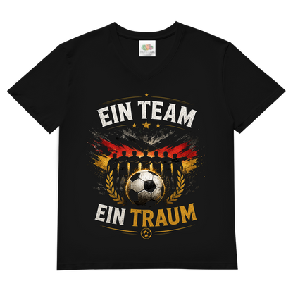 Herren Basic V-Neck T-Shirt Ein Team, ein Traum