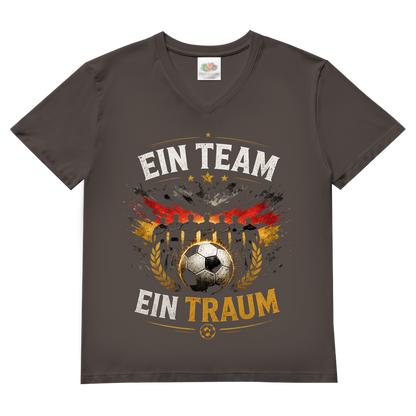 Herren Basic V-Neck T-Shirt Ein Team, ein Traum