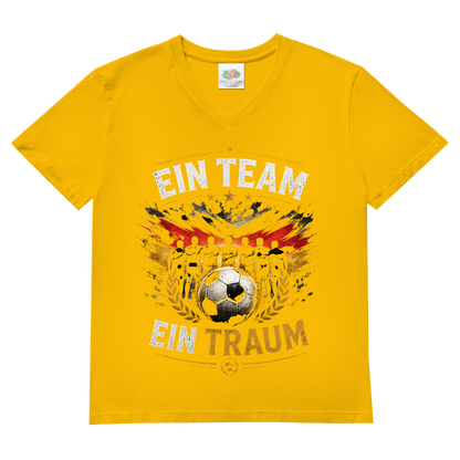 Herren Basic V-Neck T-Shirt Ein Team, ein Traum