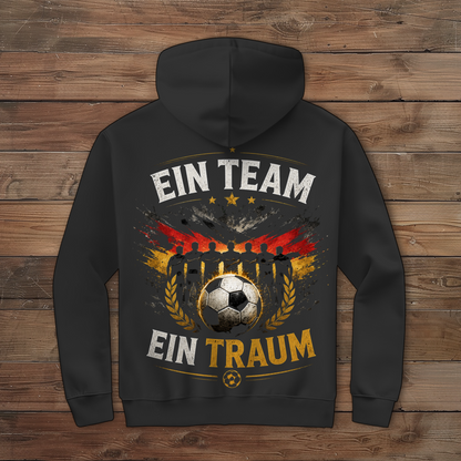 Herren Zipper Hoodie Ein Team, ein Traum