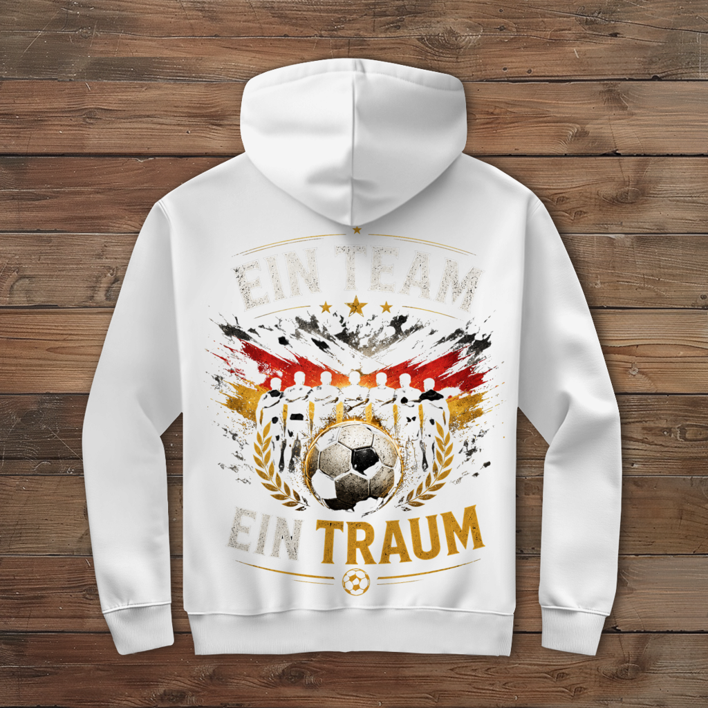 Herren Zipper Hoodie Ein Team, ein Traum