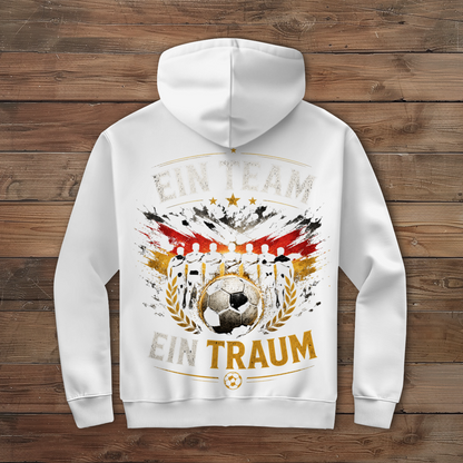 Herren Zipper Hoodie Ein Team, ein Traum