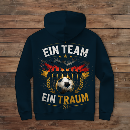 Herren Zipper Hoodie Ein Team, ein Traum