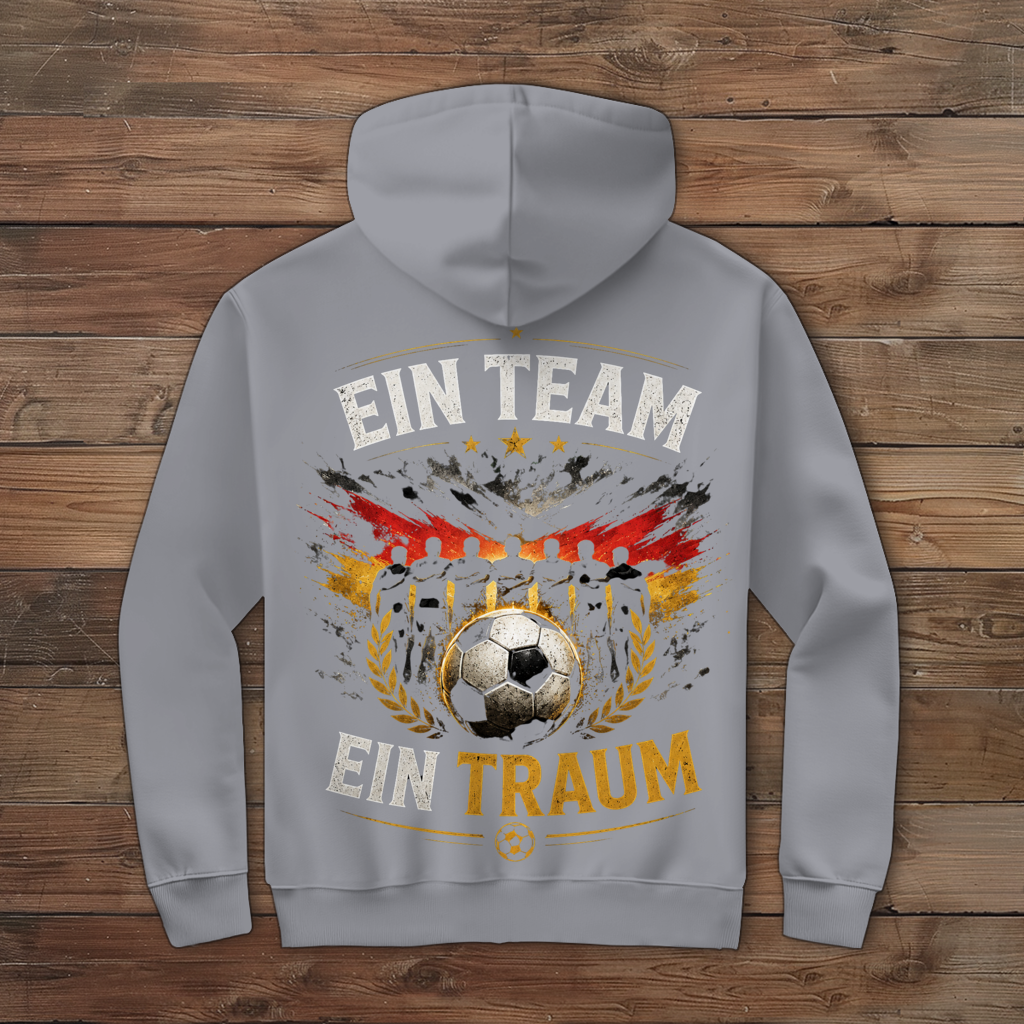 Herren Zipper Hoodie Ein Team, ein Traum