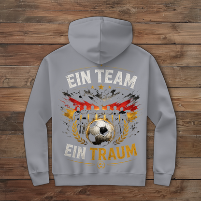 Herren Zipper Hoodie Ein Team, ein Traum