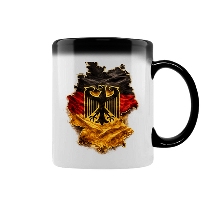 Zaubertasse Deutsche Flagge mit Adler