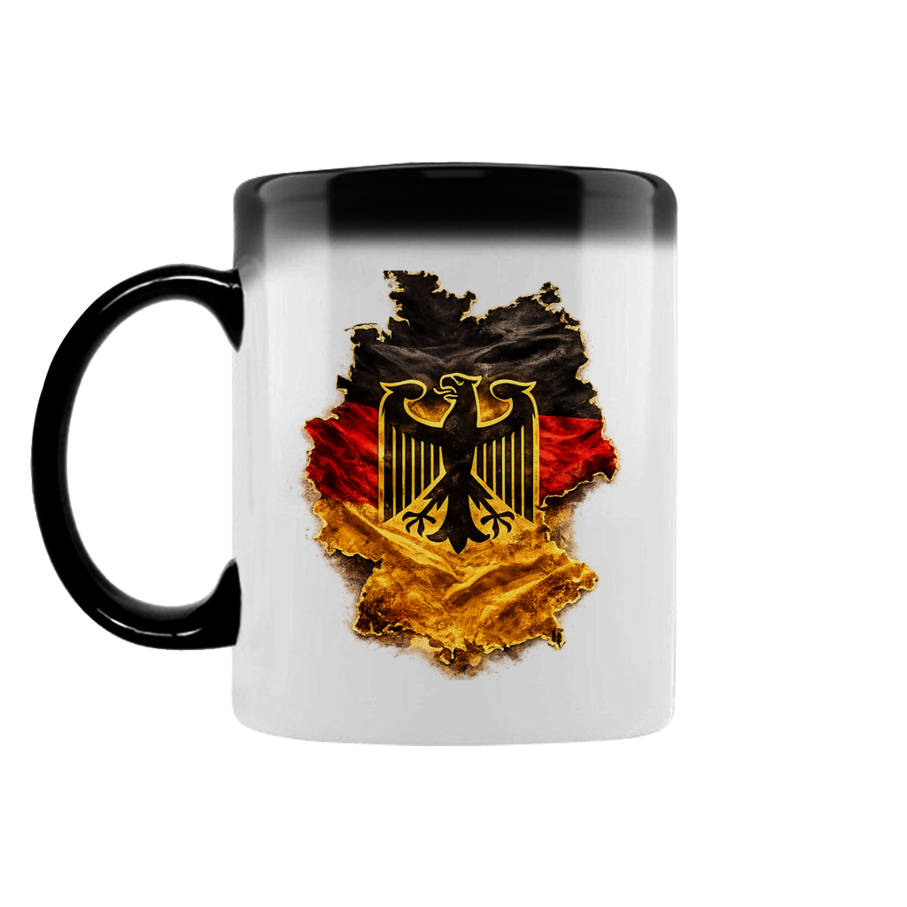 Zaubertasse Deutsche Flagge mit Adler