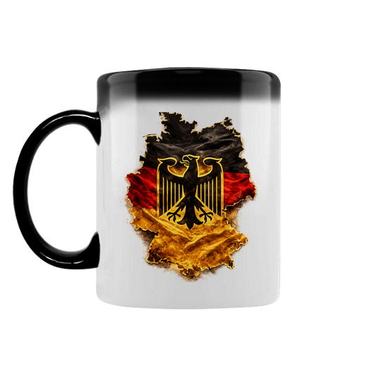 Zaubertasse Deutsche Flagge mit Adler