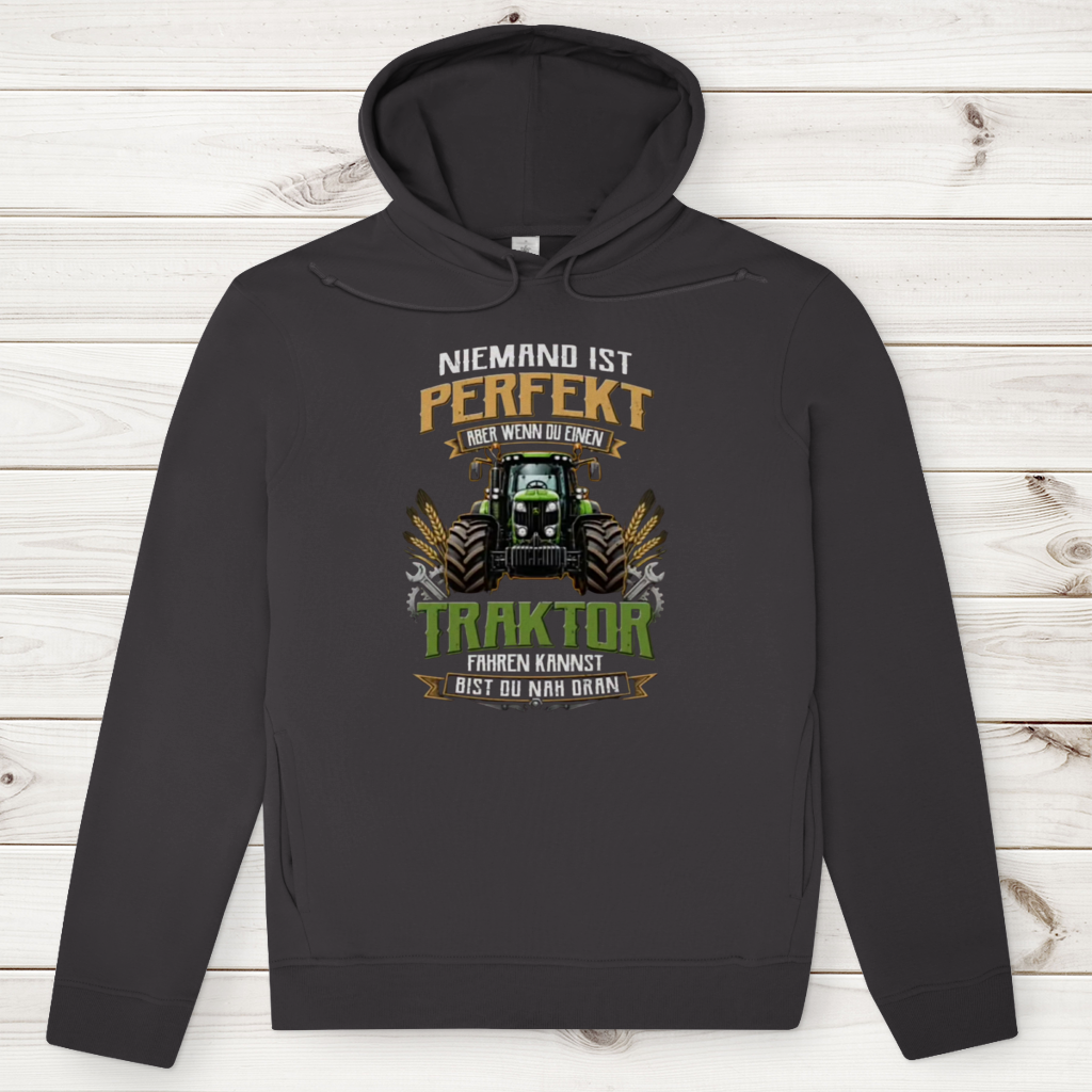 Herren Premium Bio Hoodie Traktor-Design
