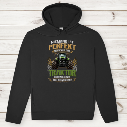 Herren Premium Bio Hoodie Traktor-Design