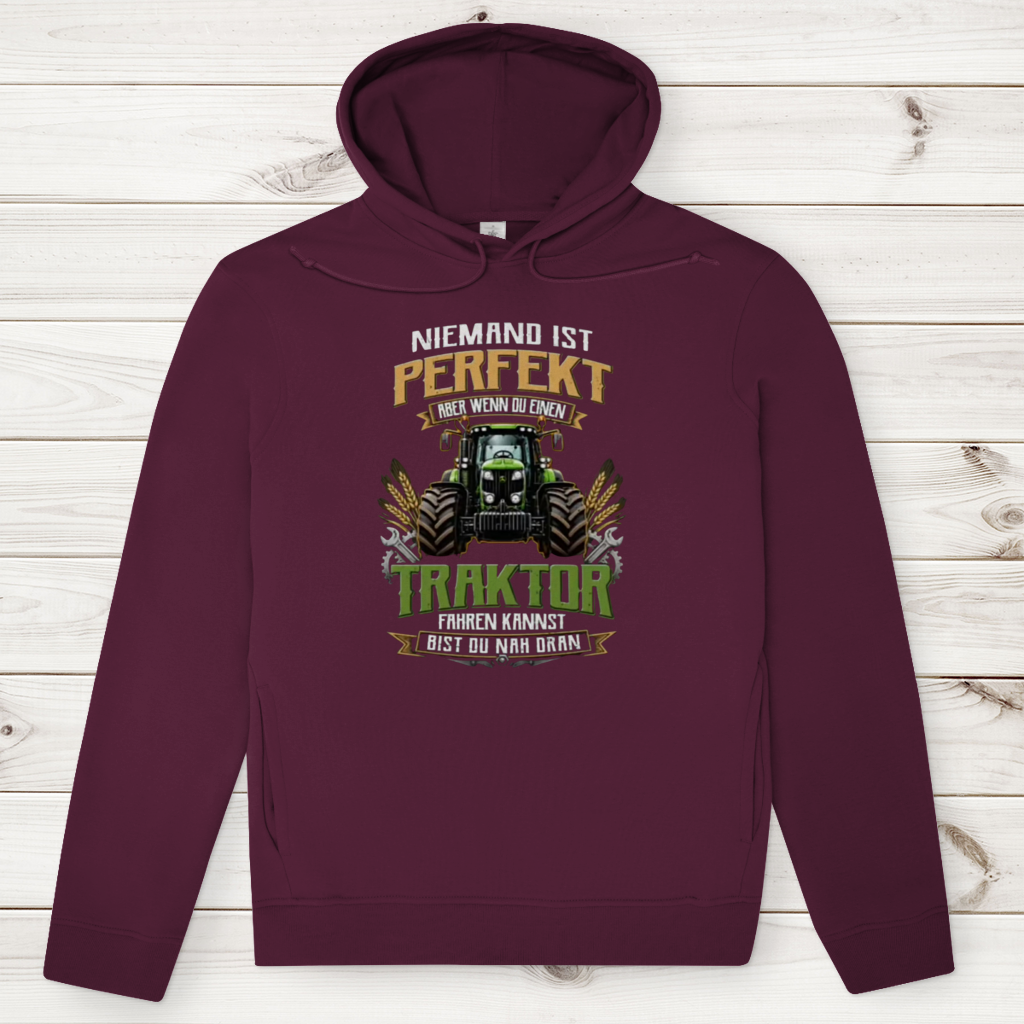 Herren Premium Bio Hoodie Traktor-Design