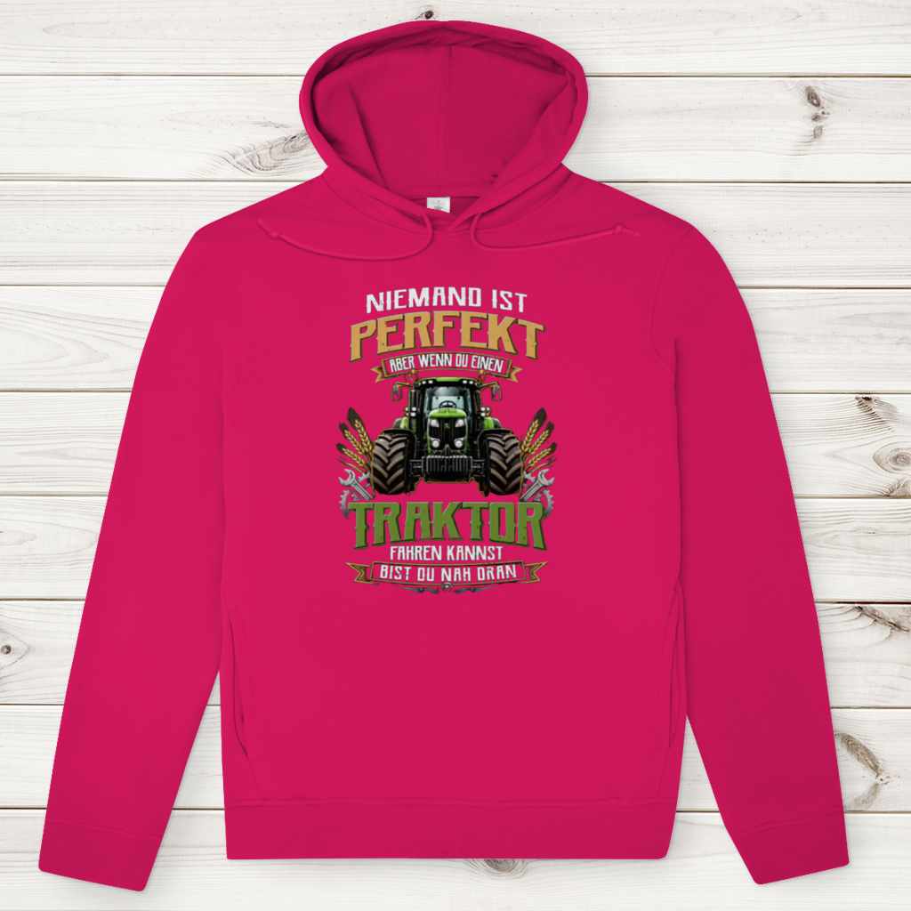 Herren Premium Bio Hoodie Traktor-Design