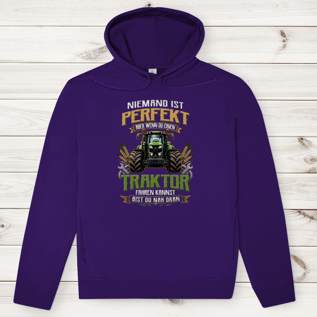 Herren Premium Bio Hoodie Traktor-Design