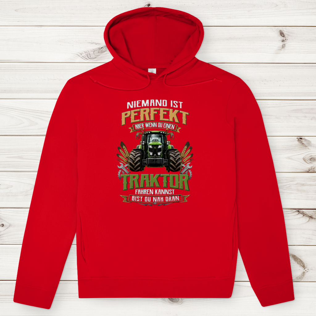Herren Premium Bio Hoodie Traktor-Design