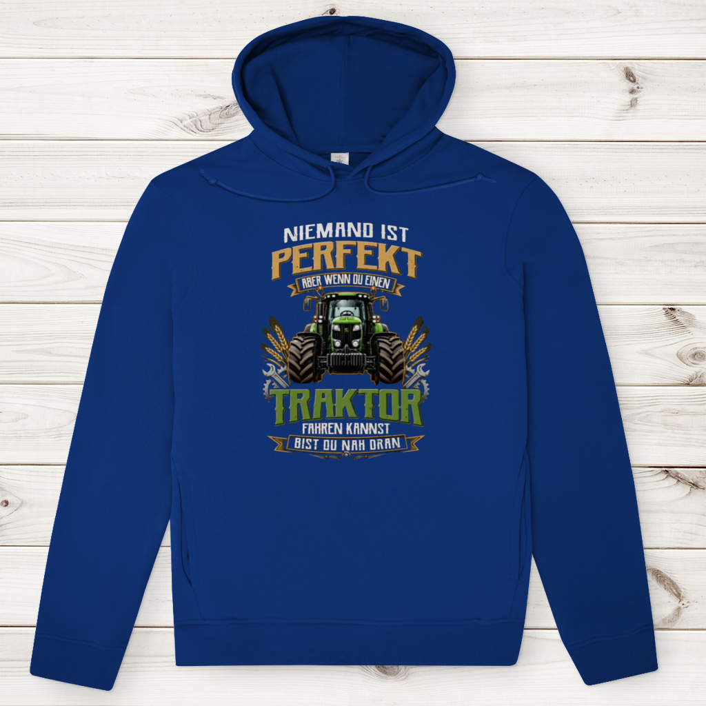 Herren Premium Bio Hoodie Traktor-Design