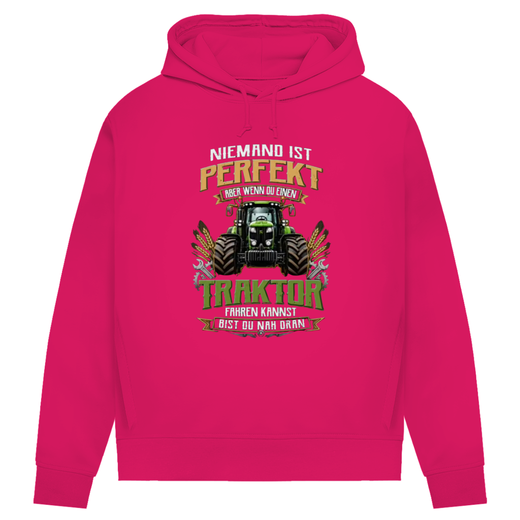 Damen Premium Bio Hoodie Traktor-Design
