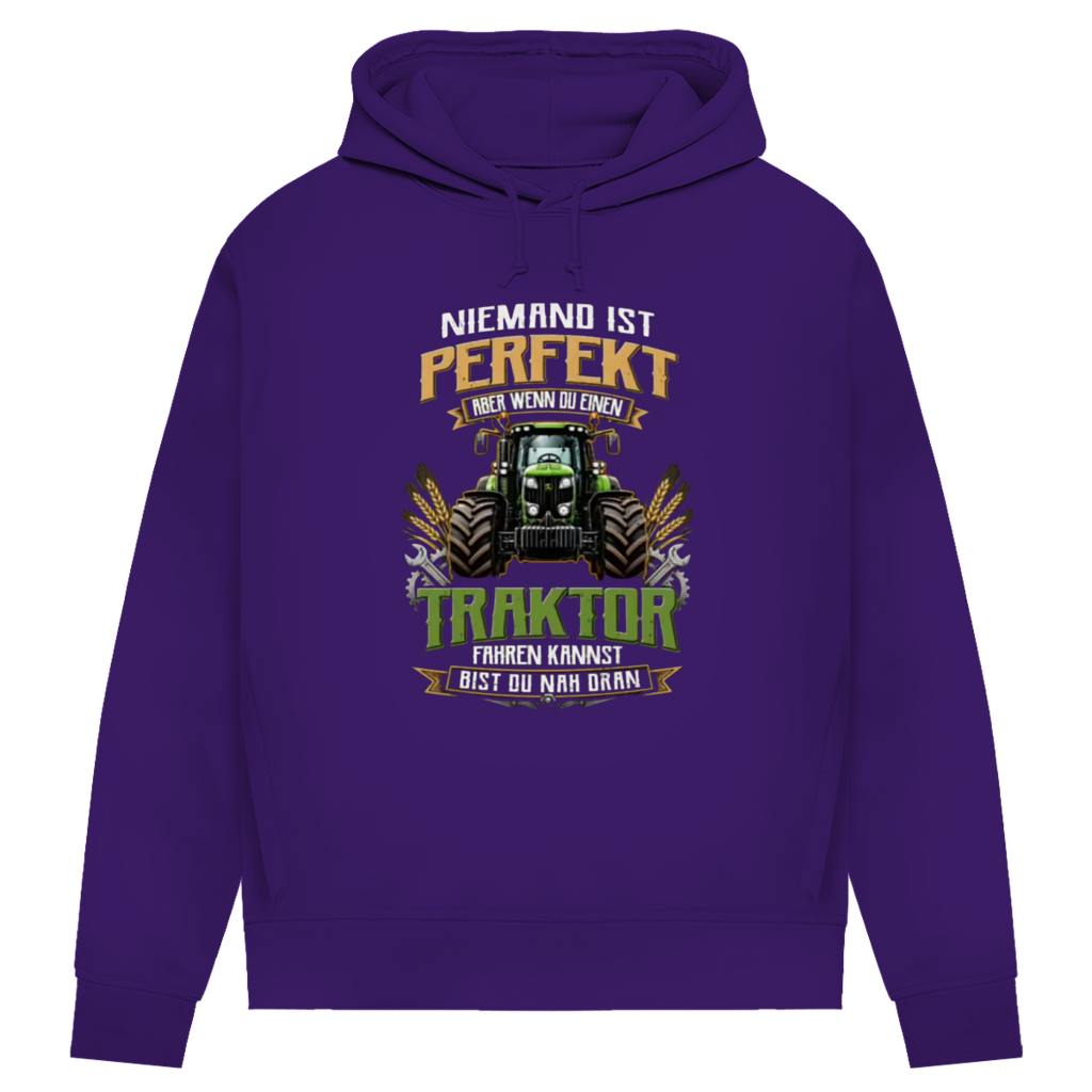 Damen Premium Bio Hoodie Traktor-Design