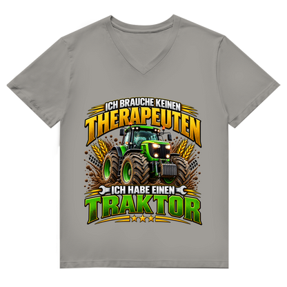 Herren Premium Bio V-Neck T-Shirt  Ich brauche keinen Therapeuten