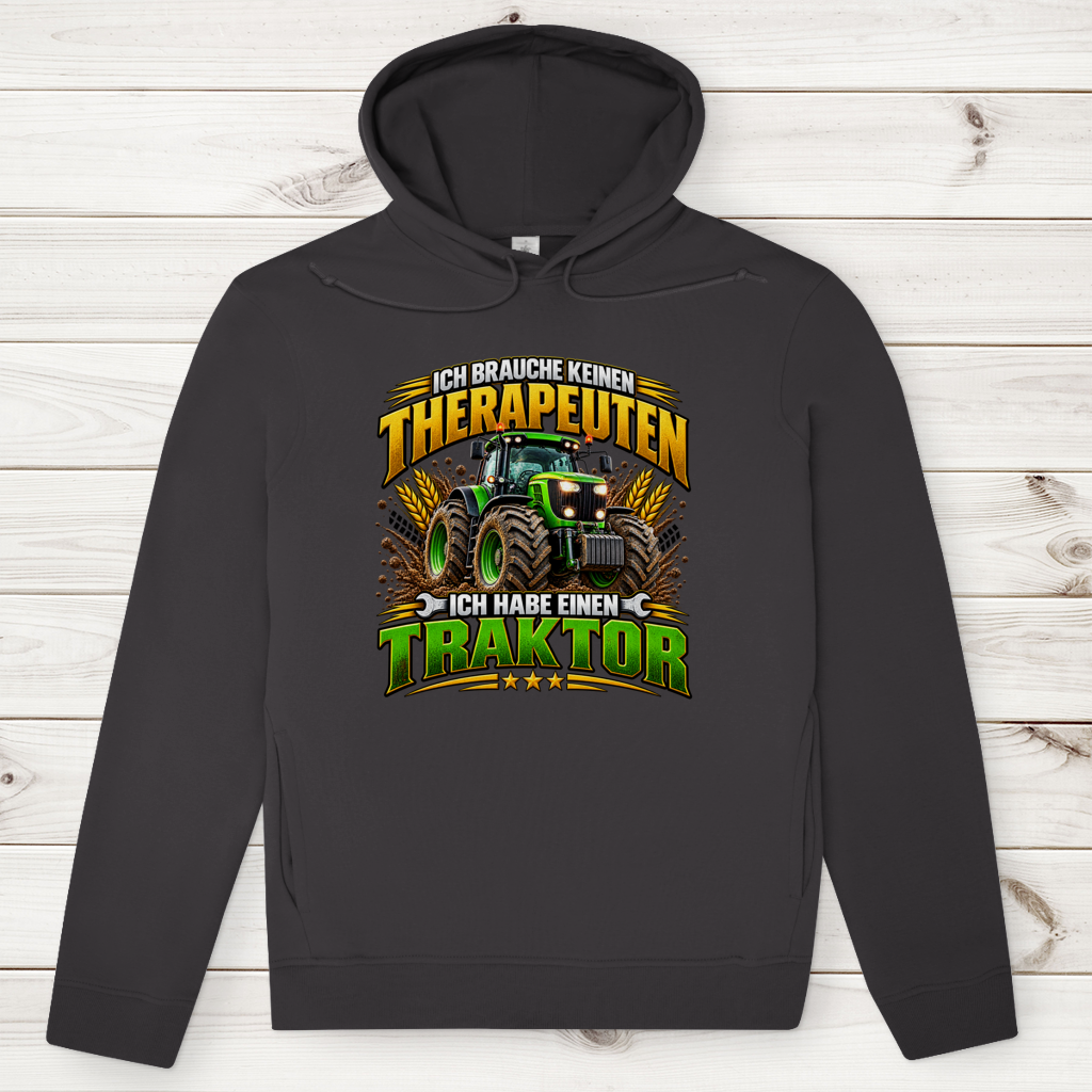 Herren Premium Bio Hoodie Ich brauche keinen Therapeuten