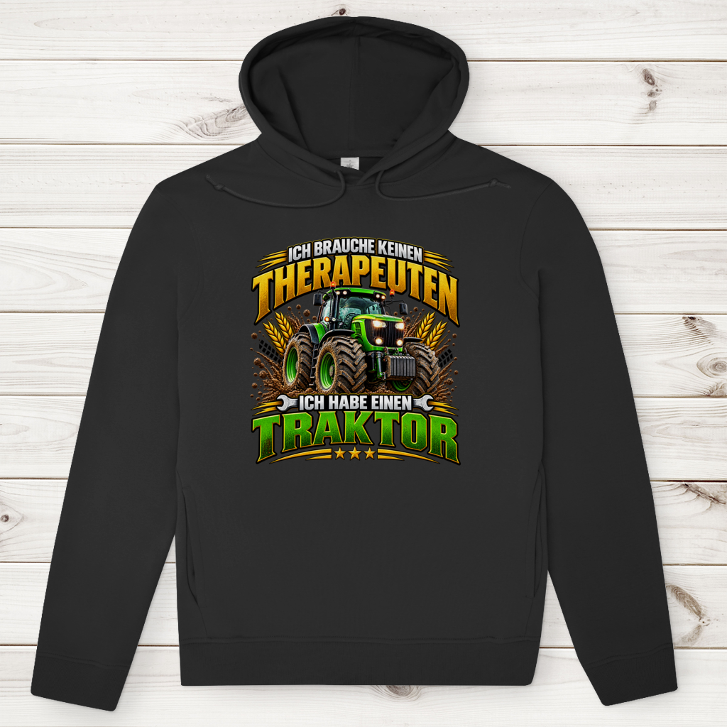 Herren Premium Bio Hoodie Ich brauche keinen Therapeuten