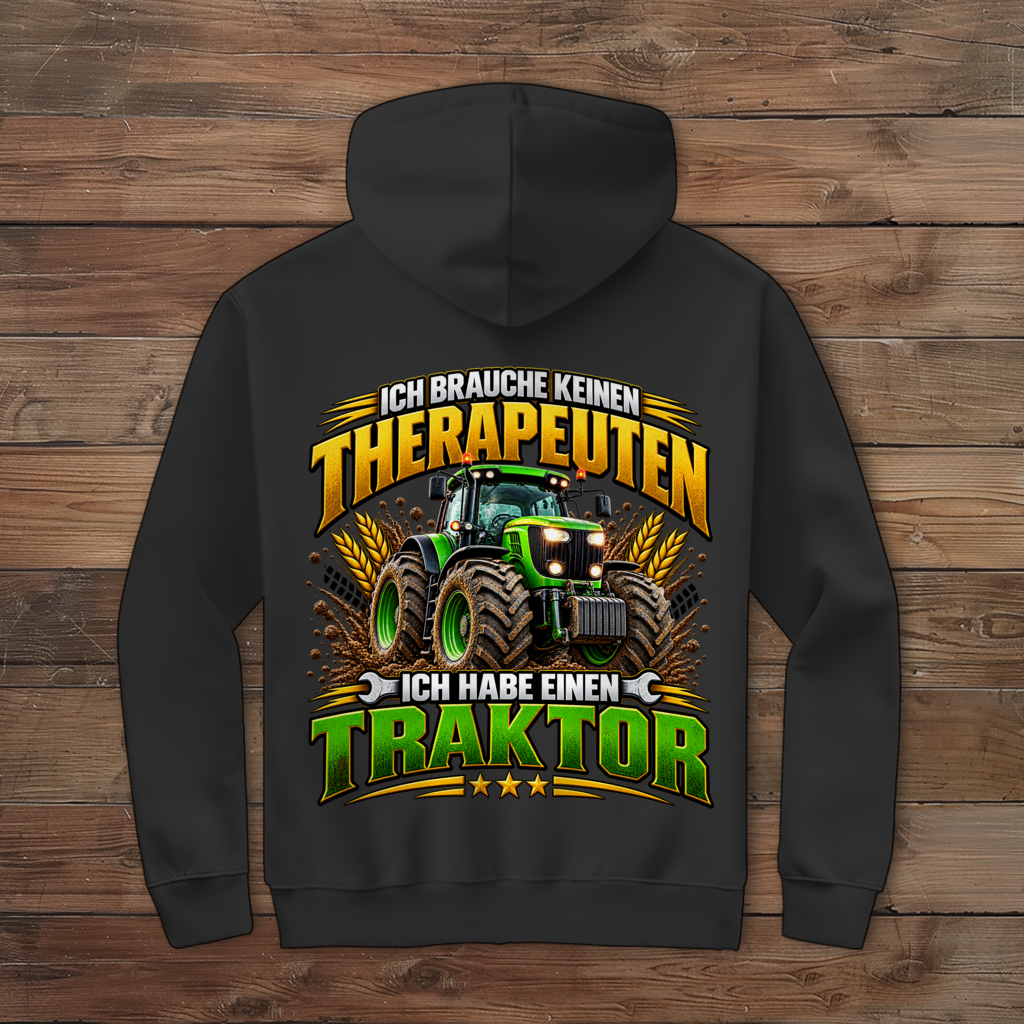 Herren Zipper Hoodie Ich brauche keinen Therapeuten