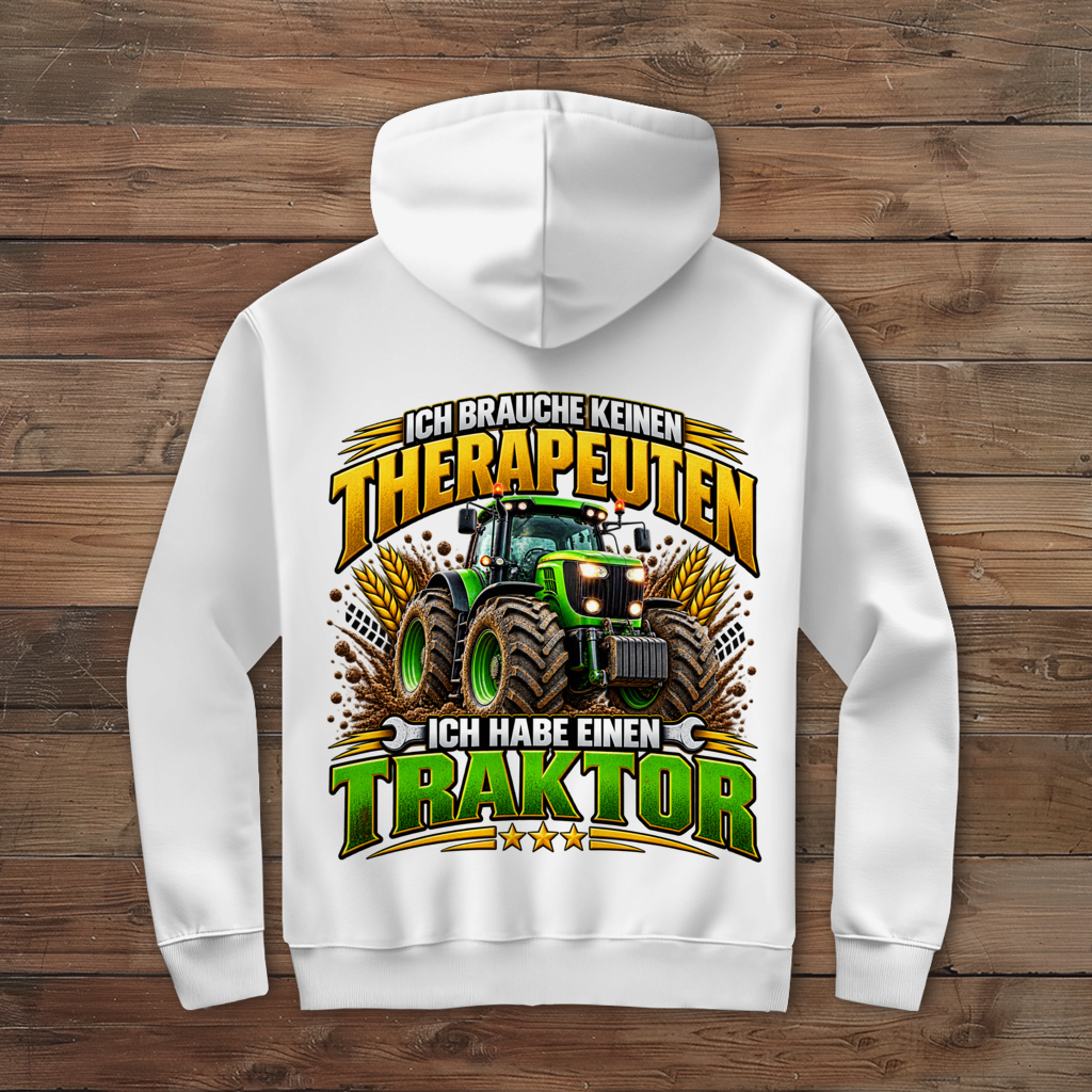 Herren Zipper Hoodie Ich brauche keinen Therapeuten