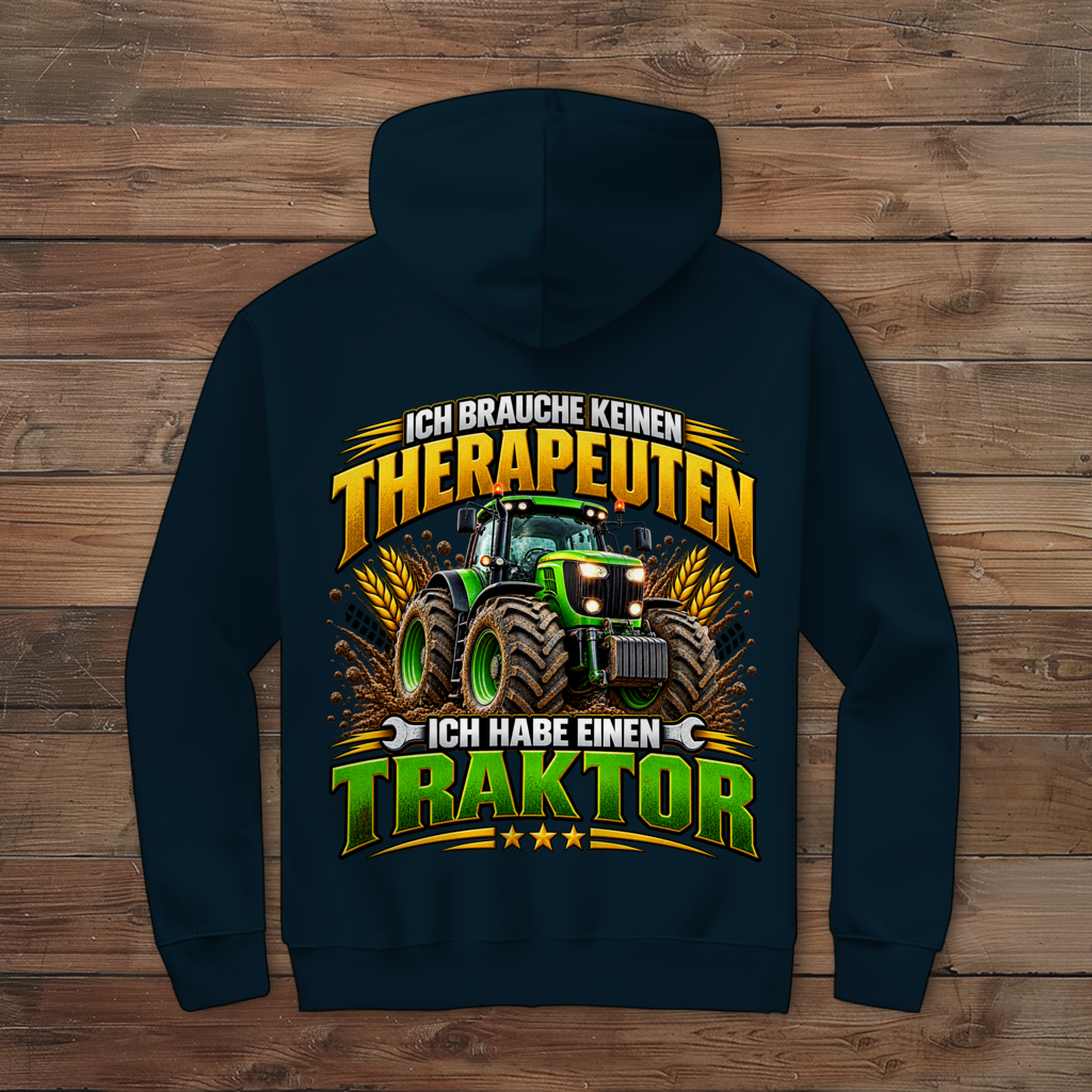 Herren Zipper Hoodie Ich brauche keinen Therapeuten