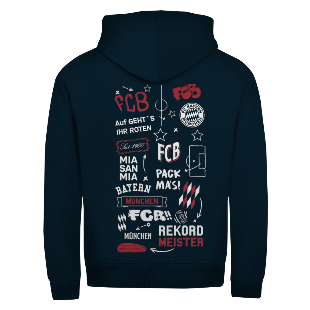 Herren Zipper Hoodie Auf gehts Ihr Roten