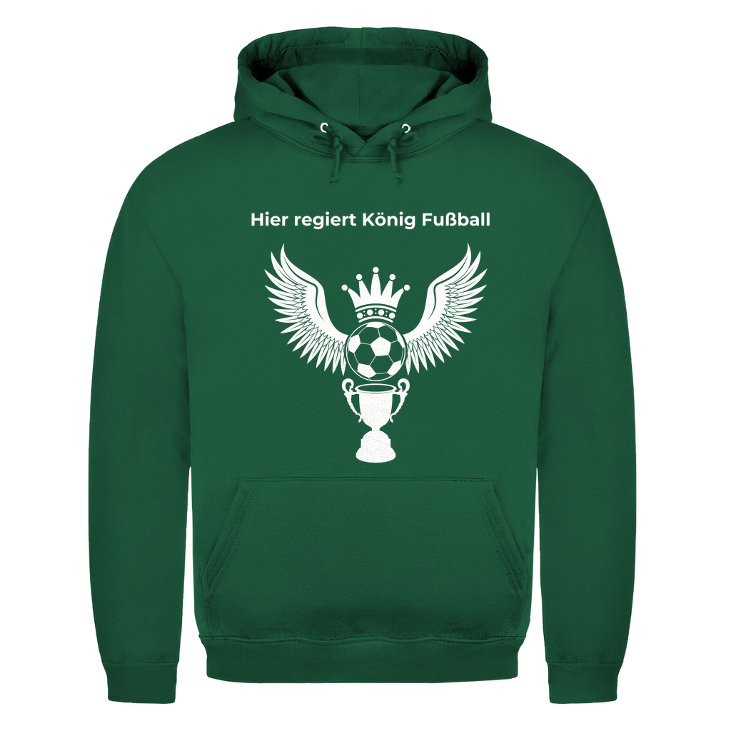 Herren Hoodie Hier regiert König Fußball