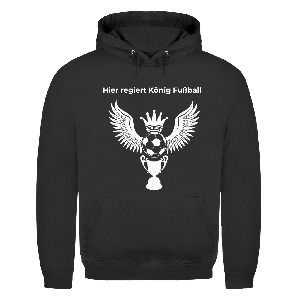 Herren Hoodie Hier regiert König Fußball