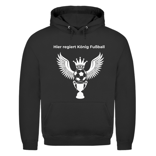 Herren Hoodie Hier regiert König Fußball